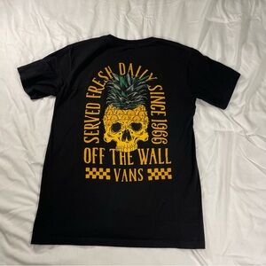 Vans Pineapple Skull Tee | Black Graphic Skate Surf Streetwear Small